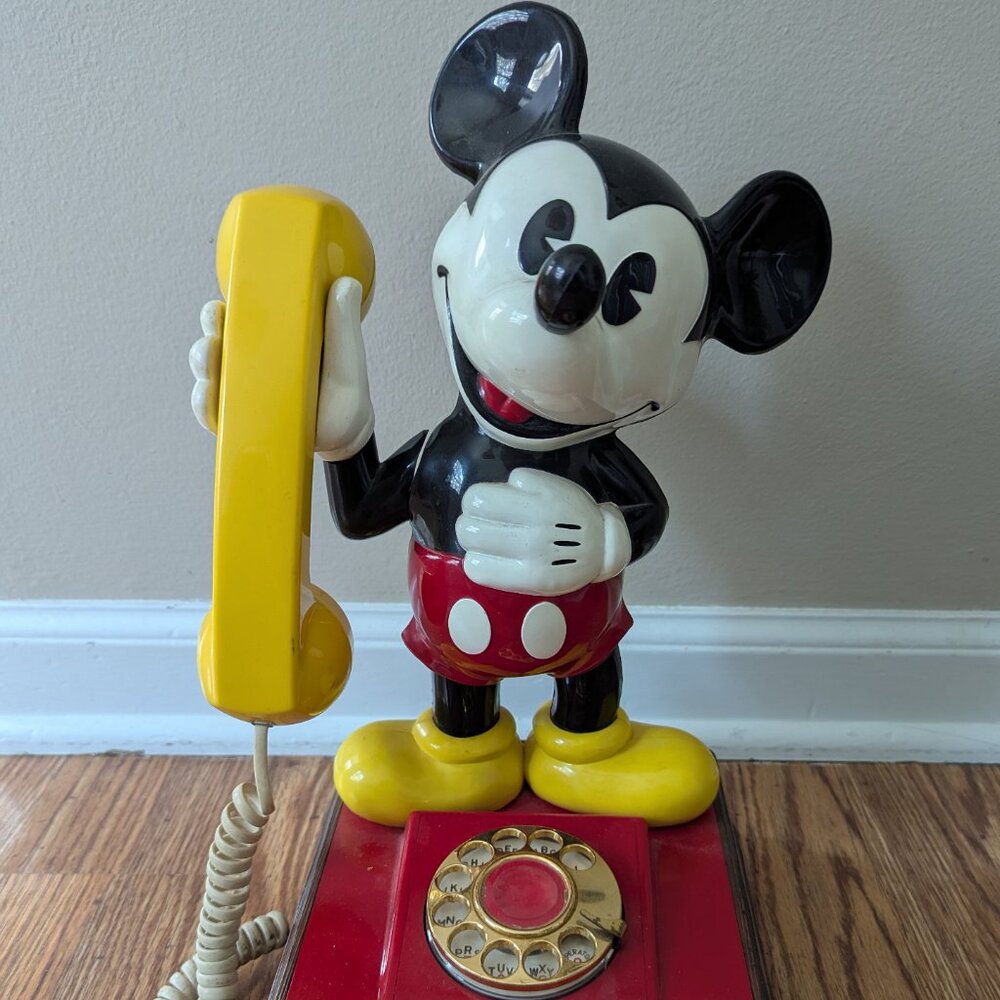 Vintage Disney Mickey Mouse Rotary Dial Landline Phone, 1970s - Picture 5 of 7